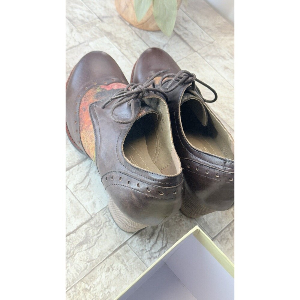 L'Artiste by Spring Step Women Brown Leather Marivel Heeled Oxfords US Sz 9 (40) - Picture 5 of 16